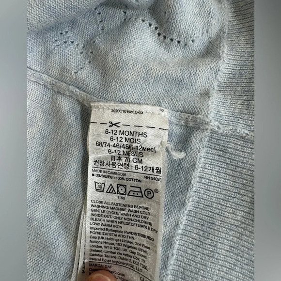 GAP Baby Cardigan Size 6-12M - Picture 2 of 6